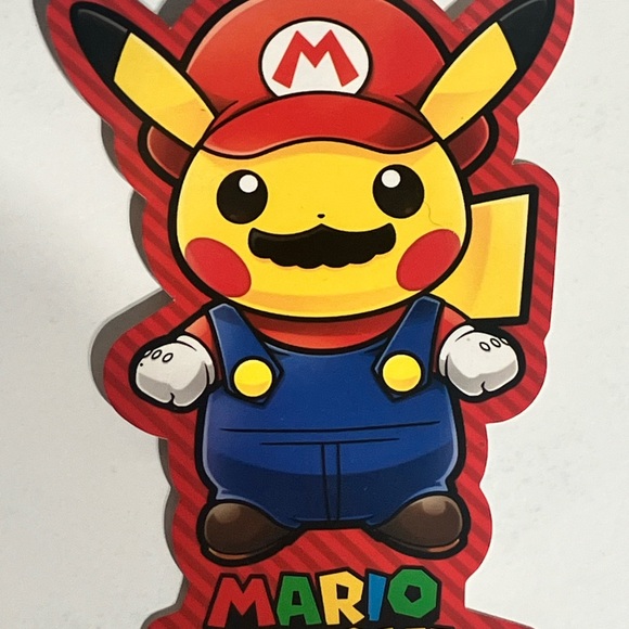 Pokemon Center Original Nintendo Mario Pikachu Plush Doll Stuffed Toy Japan NWT - Picture 3 of 3